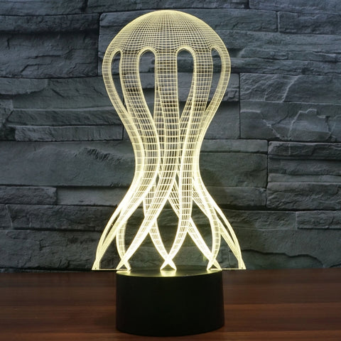 7 Color Discoloration Creative Visual Stereo Lamp Desk Lamp Night Light, Acaleph Style