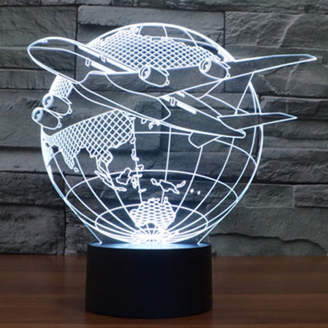 7 Colour Discoloration Creative Visual Stereo Lamp Desk Lamp Night Light, Fly out of Asia Style