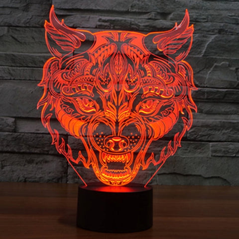 7 Colour Discoloration Creative Visual Stereo Lamp Desk Lamp Night Light, Leopard Shape