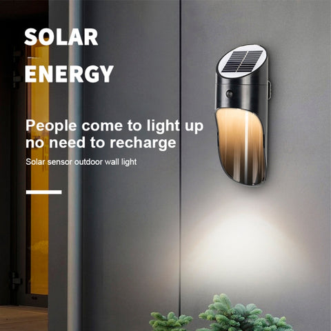 Solar Outdoor LED Induction Wall Light Night Light Radar Human Body Induction Lighting, White Light, White Light (Black), White Light (Grey), White Light (White)