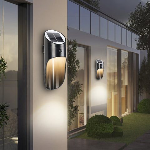 Solar Outdoor LED Induction Wall Light Night Light Radar Human Body Induction Lighting, White Light, White Light (Black), White Light (Grey), White Light (White)
