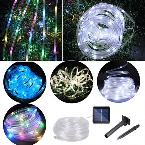 Solar Panel  water resistant  50 LED, 5m 50LED Blue Light, 5m 50LED Colorful Light, 5m 50LED White Light, 5m 50LED Warm White