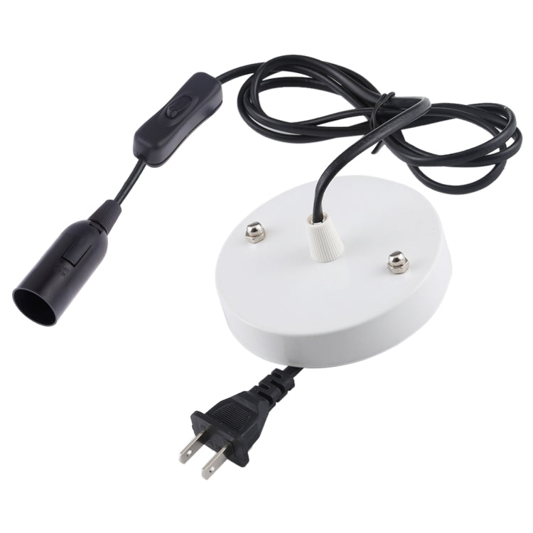 E14 Wire Cap Lamp Holder Chandelier Power Socket with Switch & Base & 1.5m Extension Cable, US Plug, E14