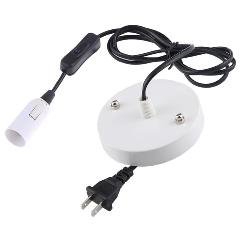 E14 Wire Cap Lamp Holder Chandelier Power Socket with Switch & Base & 1.5m Extension Cable, US Plug, E14