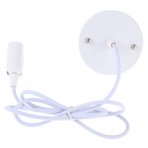 E14 Lamp Holder DIY Ceiling Chandelier Light Bulbs Screw Base Socket, Cable Length: 1m, E14 White