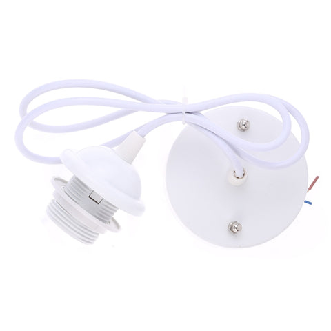 E27 Lamp Holder DIY Ceiling Chandelier Light Bulbs Screw Base Socket, Cable Length: 1m, with Base