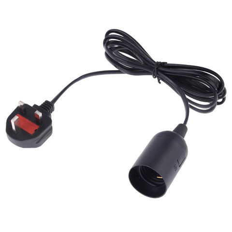 E27 Wire Cap Lamp Holder Chandelier Power Socket with 1.8m Extension Cable, Big UK Plug, Big UK Plug, 1.8m