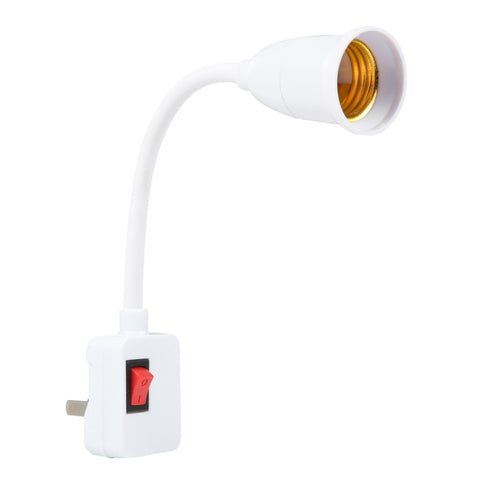 E27 Bulb Holder Flexible Extension Converter with Switch, US Plug, AU Plug, UK Plug, US Plug