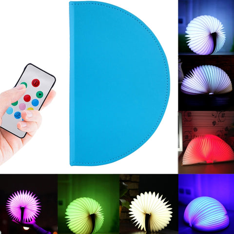 Creative Portable USB Charging Semicircle Night Light with Remote Control, Semicircle (Blue), Semicircle (Brown)