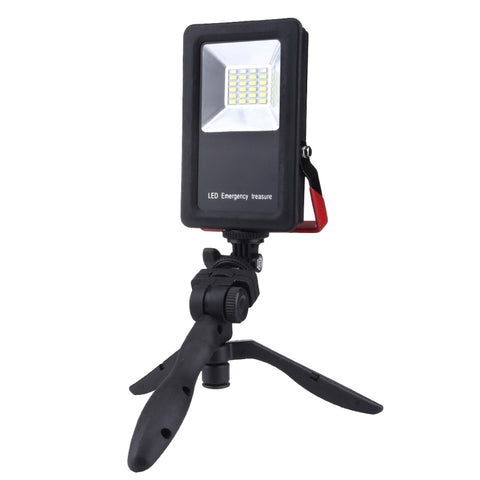 24 LEDs SMD5730 2400LM 6000-6500K Red and Blue Light Flashing Warning Lights Portable with Holder, 30W/2400LM 6000-6500K