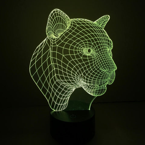 7 Color Discoloration Creative Visual Stereo Lamp Desk Lamp Night Light, Leopard Style