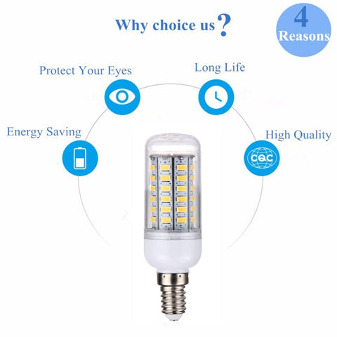 56 LEDs SMD 5730 Bulb, AC 220V, 5W 220V Warm White, 5W 220V White Light
