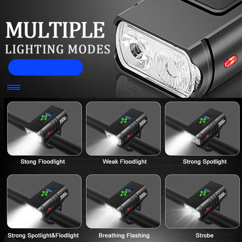 BK02 1000LM Micro USB Rechargeable Bicycle Light, Micro USB