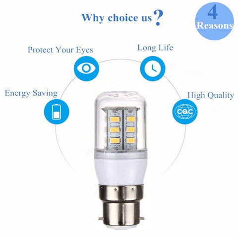 B22 2.5W LED Corn Light 24 LEDs SMD 5730 Bulb, AC 110-220V, AC 110-220V