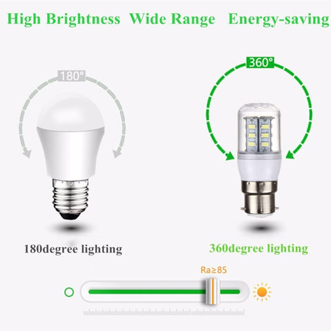 B22 2.5W LED Corn Light 24 LEDs SMD 5730 Bulb, AC 12-24V, AC 12-24V