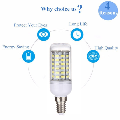 E14 5.5W 69 LEDs SMD 5730 LED Corn Light Bulb, AC 110-130V, AC 110-130V