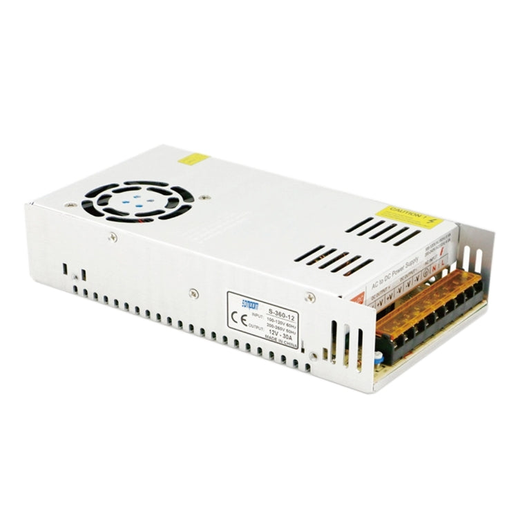 SOMPOM S-360-12 360W 12V 30A Iron Shell Driver LED Light Strip Lighting Monitor Power Supply, 360W 30A