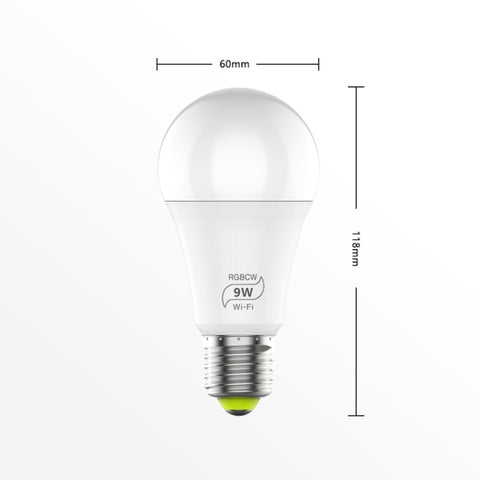 9W 110V E27 RGBCW WIFI LED Smart Bulb Wireless Smart Home Automation Light, 110V