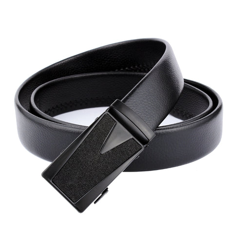 Dandali GD832 Gypsophila Triangle Men Automatic Buckle Double Edge Wrapping Leather Belt Waistband, Length: 120cm, GD832