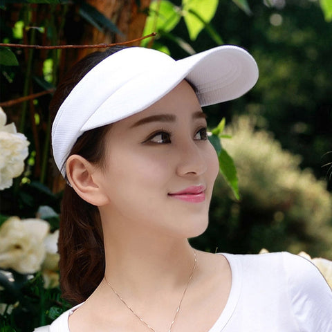 Lightweight and Comfortable Visor Cap for Women in Outdoor Golf Tennis Running Jogging Adjustable Strap