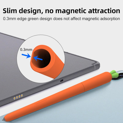 Cute Carrot Liquid Silicone Protective Cover for Samsung Galaxy S Pen, For Samsung Galaxy S Pen