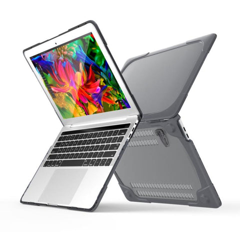 For Macbook Pro 13.3 inch (A1708) & with Touchbar (A1706) Laptop TPU + PC Folding Shockproof Protective Case with Holder, For Macbook Pro 13.3 inch with Touch Bar