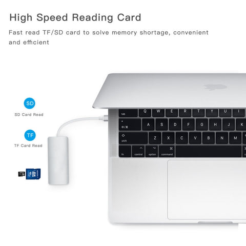 8 in 1 Hub Type-C HUB+ USB-C / Type-C to USB-C / Type-C & HDMI & SD & TF & 2 USB & VGA & Rj45 Adapter