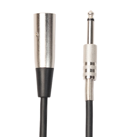 3-Pin Male to 1/4 inch (6.35mm) Mono Shielded Microphone Audio Cord Cable, Length: 1.8m, Length: 3m, Length: 5m, Length: 7.6m, Length: 10m