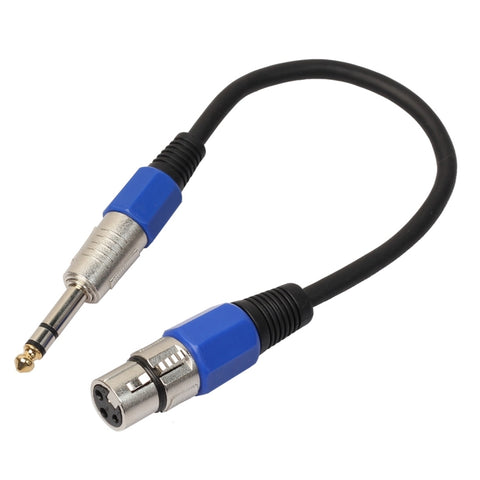 30cm XLR 3-Pin Female to 1/4 inch (6.35mm) Male Plug Stereo TRS Microphone Audio Cord Cable, BK2014KF Blue