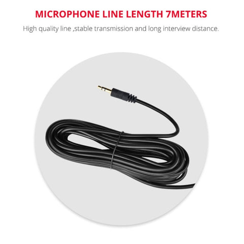 YELANGU YLG9933A MIC07 Professional Interview Condenser Video Shotgun Microphone with 6.5mm Audio Adapter & 3.5mm RXL Audio Cable