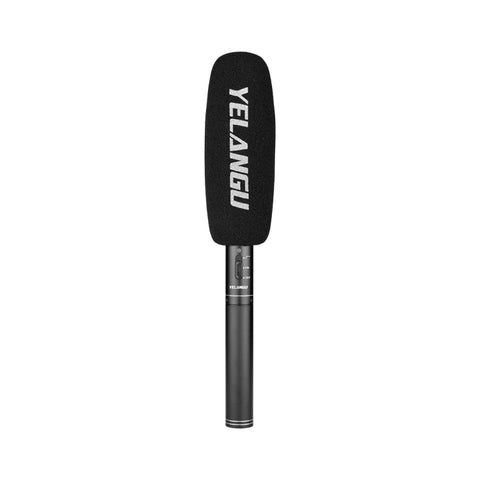 YELANGU YLG9933A MIC07 Professional Interview Condenser Video Shotgun Microphone with 6.5mm Audio Adapter & 3.5mm RXL Audio Cable
