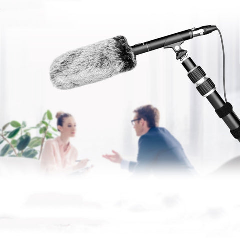 YELANGU YLG9933A MIC07 Professional Interview Condenser Video Shotgun Microphone with 6.5mm Audio Adapter & 3.5mm RXL Audio Cable