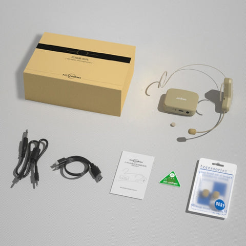 ASiNG  WM03 2.4G Wireless Microphone Headset Microphone Bluetooth Speaker Kit, WM03 Black, WM03 White