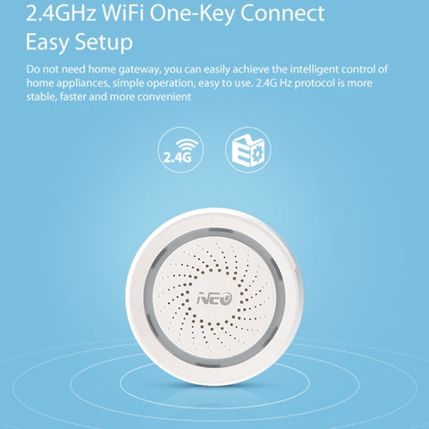 NEO NAS-AB02W WiFi USB Siren Alarm Sensor for Home Alarms Security, AB02W
