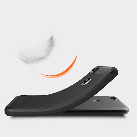 For Xiaomi  Mi 5X Carbon Fiber TPU Brushed Texture Shockproof Protective Back Cover Case, For Xiaomi Mi 5X