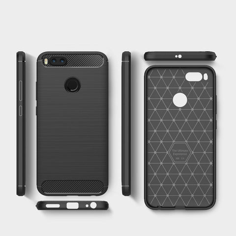For Xiaomi  Mi 5X Carbon Fiber TPU Brushed Texture Shockproof Protective Back Cover Case, For Xiaomi Mi 5X