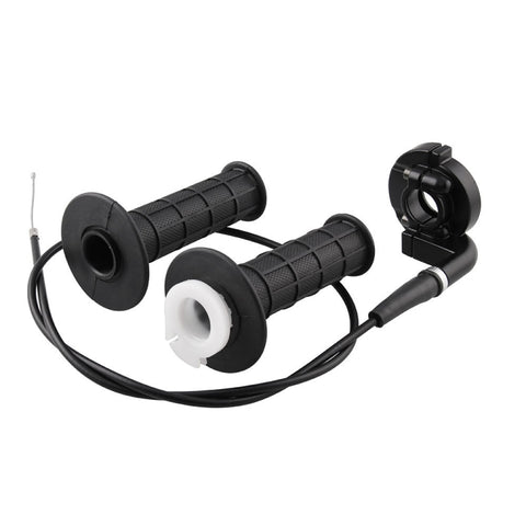 MB-MH028-BK Motorcycle Grips 22mm Handle Throttle Clamp Hand Grip with Throttle Cable  for 110-250CC ATV Quad Pit Dirt Bike Motocross Racing, MB-MH028-BK