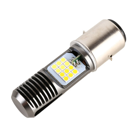 BA20D DC12V / 7.4W Motorcycle LED Headlight with 24LEDs SMD-3030 Lamp Beads, BA20D Style 2 (White Light), BA20D Style 2 (Yellow + White)