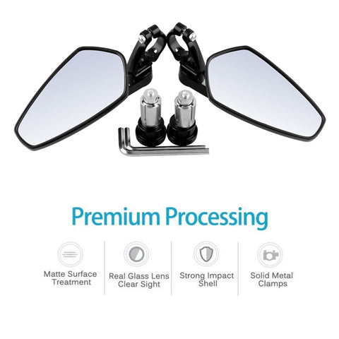 Universal 7 / 8 inch 22mm Modified Motorcycle Side Rearview Mirror, 7 / 8 inch 22mm (Blue), 7 / 8 inch 22mm (White)