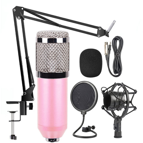 BM-800 Network K-Song Dedicated High-end Metal Shock Mount Microphone Set, BM800 Kit Blue, BM800 Kit White, BM800 Kit Black, BM800 Kit Pink