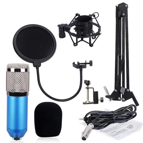 BM-800 Network K-Song Dedicated High-end Metal Shock Mount Microphone Set, BM800 Kit Blue, BM800 Kit White, BM800 Kit Black, BM800 Kit Pink
