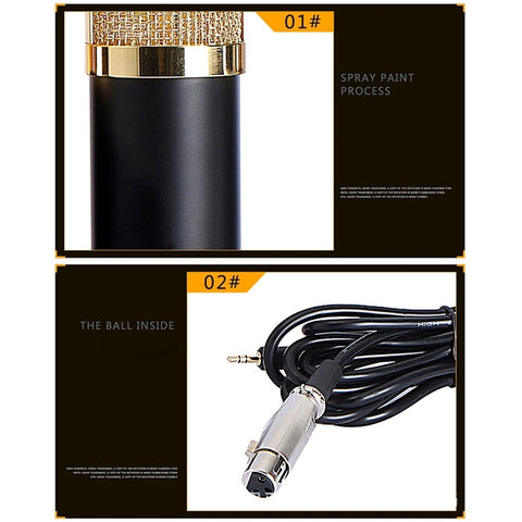 BM-800 Network K-Song Dedicated High-end Metal Shock Mount Microphone Set, BM800 Kit Blue, BM800 Kit White, BM800 Kit Black, BM800 Kit Pink