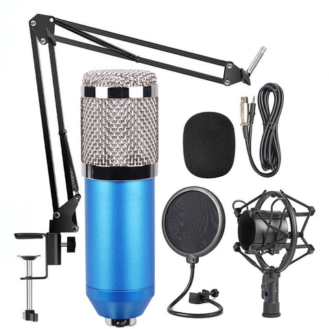 BM-800 Network K-Song Dedicated High-end Metal Shock Mount Microphone Set, BM800 Kit Blue, BM800 Kit White, BM800 Kit Black, BM800 Kit Pink
