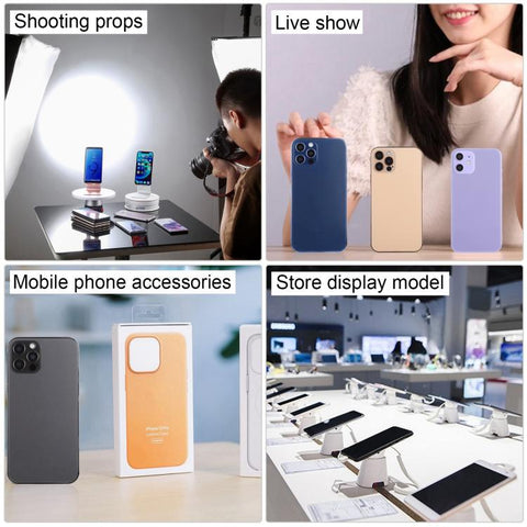 Black Screen Non-Working Fake Dummy Display Model for iPhone 12 Pro Max, Light Version, For iPhone 12 Pro Max Black Screen Light Version