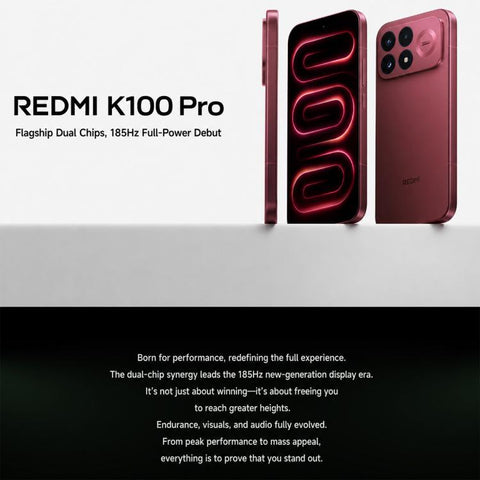 Xiaomi Redmi K100 Pro, 12GB+512GB, 6.59 inch Xiaomi HyperOS 3 Snapdragon 8 Elite V Series Octa Core, NFC, Network: 5G, 12GB+512GB