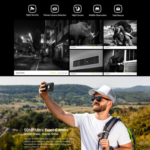 Ulefone Armor 28 Pro Rugged Phone, 16GB+512GB, Night Vision, 10600mAh, 6.67 inch + 1.04 inch Android 15 MediaTek Dimensity 7300 Octa Core, Network: 5G, NFC