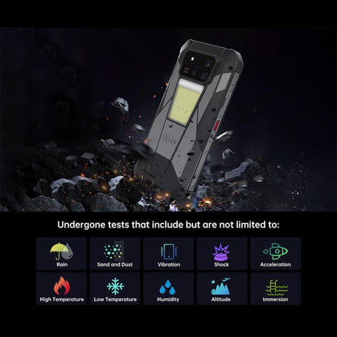Unihertz Tank 4 Pro Projector Rugged Phone, 16GB+512GB, Night Vision, 6.73 inch Android 13 Dimensity 8300 Octa Core, Network: 5G, NFC, 16GB+512GB