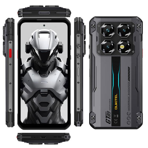 Oukitel WP60 Rugged Phone, 12GB+512GB, Night Vision, 108MP Camera, Side Fingerprint, 7.2 inch Android 15 MediaTek Dimensity 7025 Octa Core, NFC, OTG, Network: 5G, 12GB+512GB