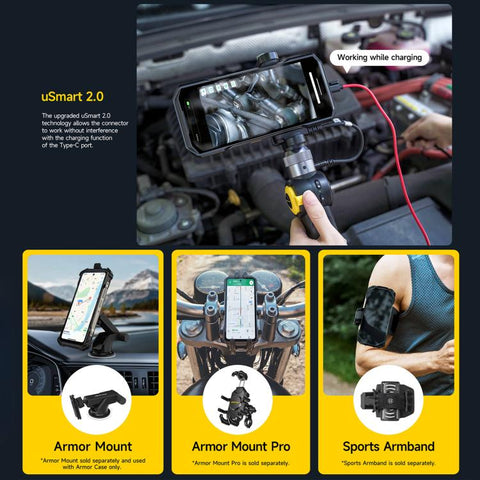 Ulefone Armor 27T+ Rugged Phone, 12GB+256GB, Thermal Imager, Night Vision, 10600mAh, 6.78 inch Android 14 MediaTek Helio G99 Octa Core, Network: 4G, NFC, OTG, Armor 27T+