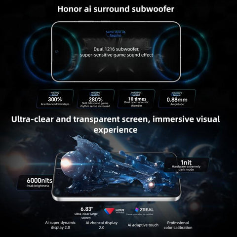 Honor WIN RT, 16GB+1TB, 3D Ultrasonic Fingerprint, 10000mAh Battery, 6.83 inch MagicOS 10.0 / Android 16 Snapdragon 8 Elite Octa Core, Network: 5G, NFC, OTG, 16GB+1TB